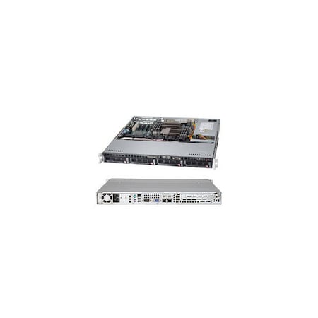 Supermicro SuperServer Dual LGA1356 350W 1U Rackmount Server BareboneSystem (Blk) SYS-6017B-MTLF